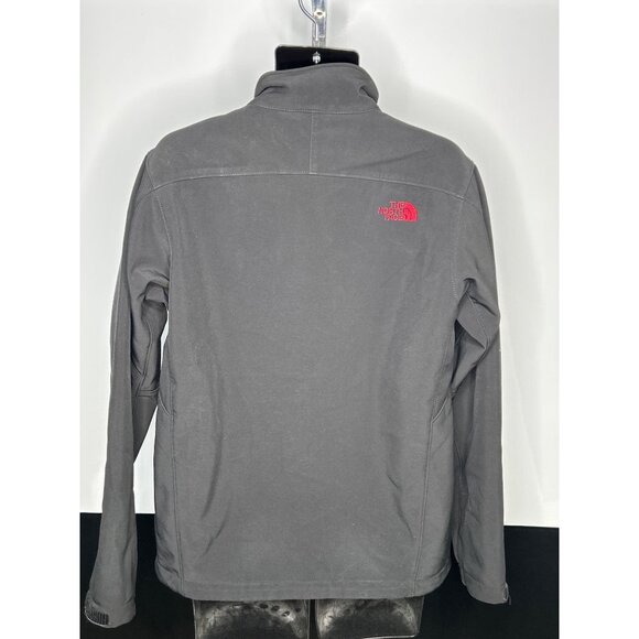 The North Face Mens Softshell Jacket Medium Black With Red Accents Full-Zip - Picture 7 of 8